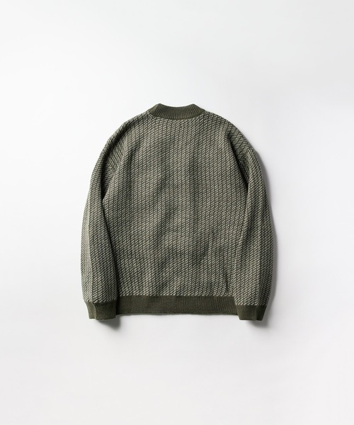 meltum(メルタム)の「BIRDSEYE KNIT(ニット/セーター・メンズ・ブラック/ネイビー/グリーン・MEDIUM/LARGE)」の4枚目の写真