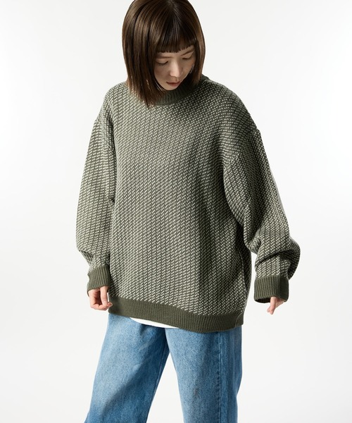meltum(メルタム)の「BIRDSEYE KNIT(ニット/セーター・メンズ・ブラック/ネイビー/グリーン・MEDIUM/LARGE)」の17枚目の写真
