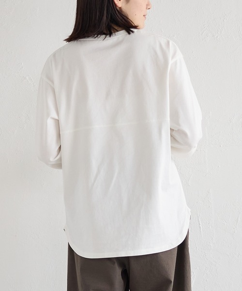 【新品未使用】CYCLAS スムースコットン ロングTシャツ カットソー セール】[for/c and]撥水ロンT(ユニセックス)【サスティナブル】（T