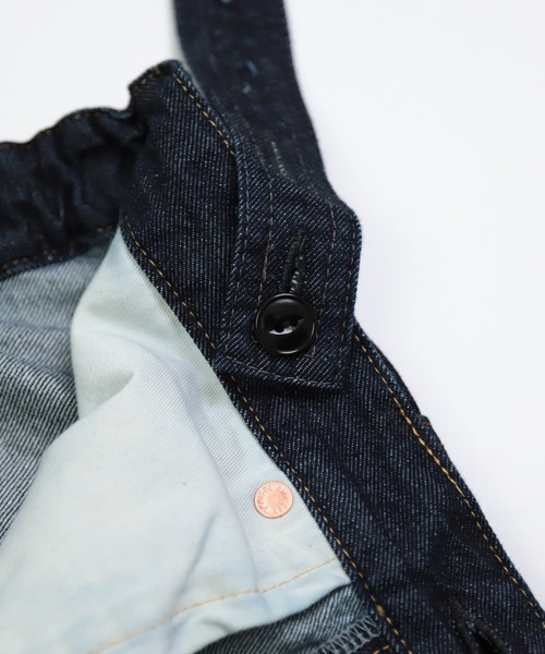 OMNIGOD（オムニゴッド）の「[OMNIGOD womens / オムニゴッド] 10ozデニム 5Pハンギングパンツ（サロペット/オーバーオール・レディース・ワンウォッシュ・FREE）」の14枚目の写真