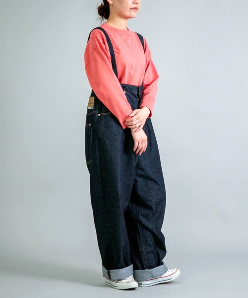 OMNIGOD（オムニゴッド）の「[OMNIGOD womens / オムニゴッド] 10ozデニム 5Pハンギングパンツ（サロペット/オーバーオール・レディース・ワンウォッシュ・FREE）」の2枚目の写真