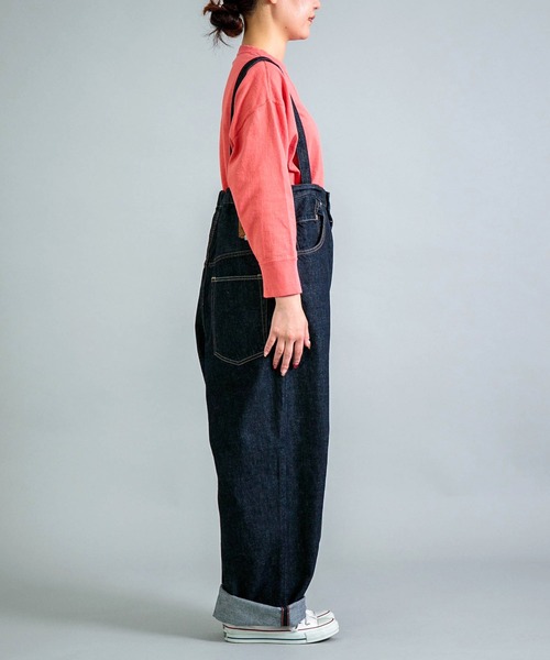 OMNIGOD（オムニゴッド）の「[OMNIGOD womens / オムニゴッド] 10ozデニム 5Pハンギングパンツ（サロペット/オーバーオール・レディース・ワンウォッシュ・FREE）」の5枚目の写真