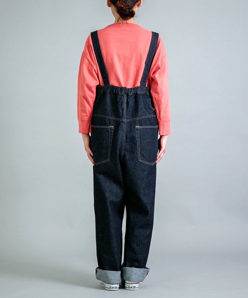 OMNIGOD（オムニゴッド）の「[OMNIGOD womens / オムニゴッド] 10ozデニム 5Pハンギングパンツ（サロペット/オーバーオール・レディース・ワンウォッシュ・FREE）」の6枚目の写真