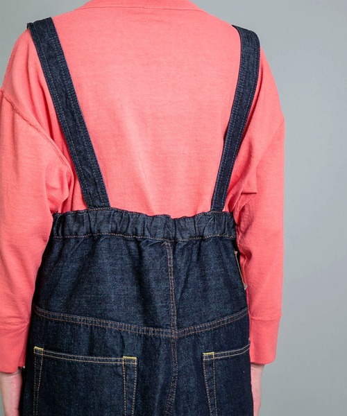 OMNIGOD（オムニゴッド）の「[OMNIGOD womens / オムニゴッド] 10ozデニム 5Pハンギングパンツ（サロペット/オーバーオール・レディース・ワンウォッシュ・FREE）」の9枚目の写真