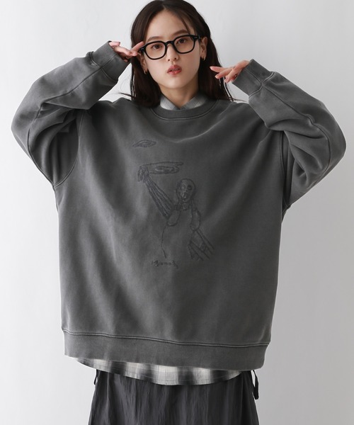 RAGEBLUE(レイジブルー)の「【wakazoo】コラボ/刺繍イラストヘビーウェイトスウェット(スウェット・メンズ・ブルー/イエロー/ブラック・LARGE/MEDIUM)」の2枚目の写真