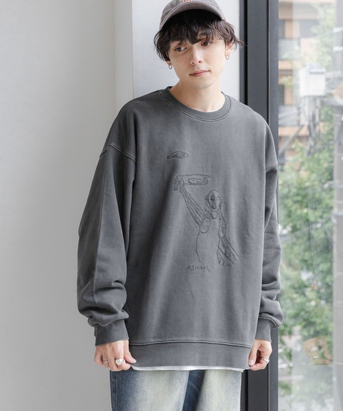 RAGEBLUE(レイジブルー)の「【wakazoo】コラボ/刺繍イラストヘビーウェイトスウェット(スウェット・メンズ・ブルー/イエロー/ブラック・LARGE/MEDIUM)」の5枚目の写真