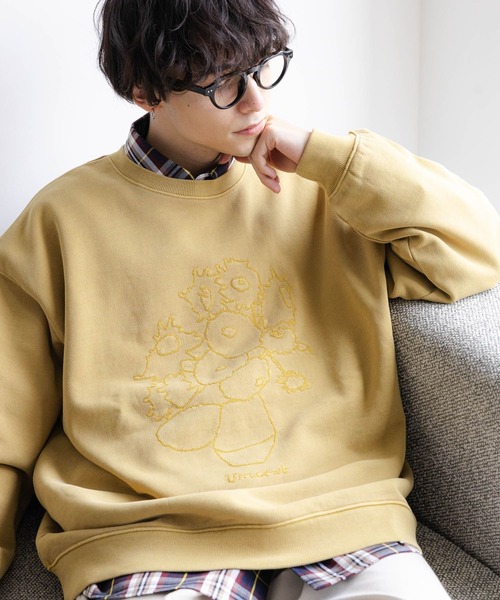 RAGEBLUE(レイジブルー)の「【wakazoo】コラボ/刺繍イラストヘビーウェイトスウェット(スウェット・メンズ・ブルー/イエロー/ブラック・LARGE/MEDIUM)」の12枚目の写真