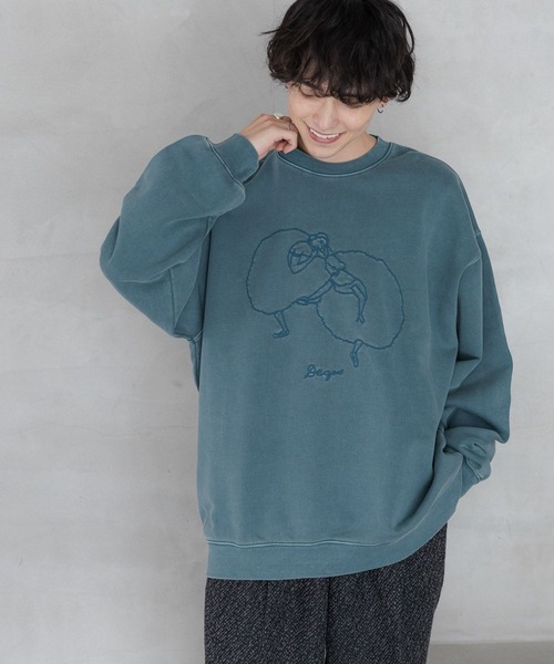 RAGEBLUE(レイジブルー)の「【wakazoo】コラボ/刺繍イラストヘビーウェイトスウェット(スウェット・メンズ・ブルー/イエロー/ブラック・LARGE/MEDIUM)」の15枚目の写真