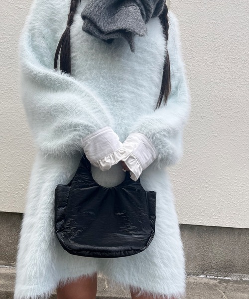 poiregnee（ポワニェ）の「［select］パフミニバッグ（ハンドバッグ・レディース・ブラック/シルバー・FREE）」の15枚目の写真