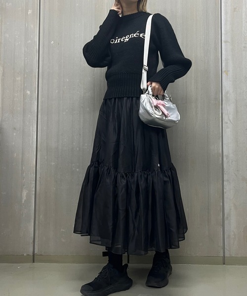 poiregnee（ポワニェ）の「［select］パフミニバッグ（ハンドバッグ・レディース・ブラック/シルバー・FREE）」の4枚目の写真