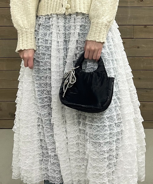 poiregnee（ポワニェ）の「［select］パフミニバッグ（ハンドバッグ・レディース・ブラック/シルバー・FREE）」の20枚目の写真