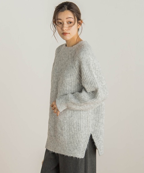 Droite lautreamont(ドロワットロートレアモン)の「【WEB限定】片畦ラグランプルオーバー≪手洗い可能≫(ニット/セーター・レディース・オフホワイト/ブラウン/レッド・M)」の1枚目の写真