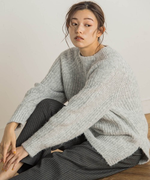 Droite lautreamont(ドロワットロートレアモン)の「【WEB限定】片畦ラグランプルオーバー≪手洗い可能≫(ニット/セーター・レディース・オフホワイト/ブラウン/レッド・M)」の5枚目の写真