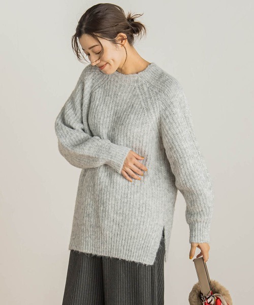 Droite lautreamont(ドロワットロートレアモン)の「【WEB限定】片畦ラグランプルオーバー≪手洗い可能≫(ニット/セーター・レディース・オフホワイト/ブラウン/レッド・M)」の8枚目の写真