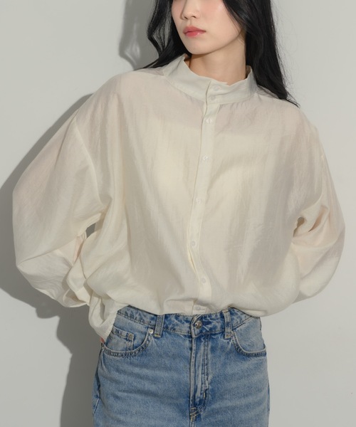 NEUNA（ヌナ）の「2wayワッシャーブラウス（シャツ/ブラウス・レディース・ベージュ/アイボリー・FREE）」の2枚目の写真