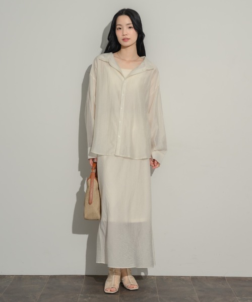 NEUNA（ヌナ）の「2wayワッシャーブラウス（シャツ/ブラウス・レディース・ベージュ/アイボリー・FREE）」の17枚目の写真