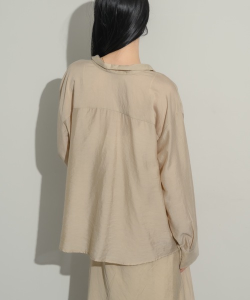 NEUNA（ヌナ）の「2wayワッシャーブラウス（シャツ/ブラウス・レディース・ベージュ/アイボリー・FREE）」の10枚目の写真