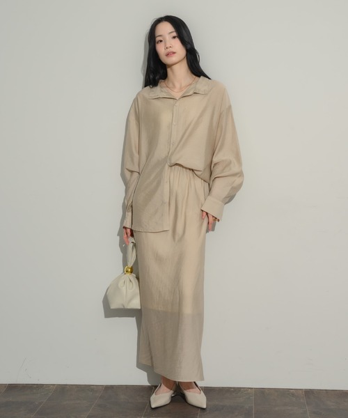 NEUNA（ヌナ）の「2wayワッシャーブラウス（シャツ/ブラウス・レディース・ベージュ/アイボリー・FREE）」の20枚目の写真