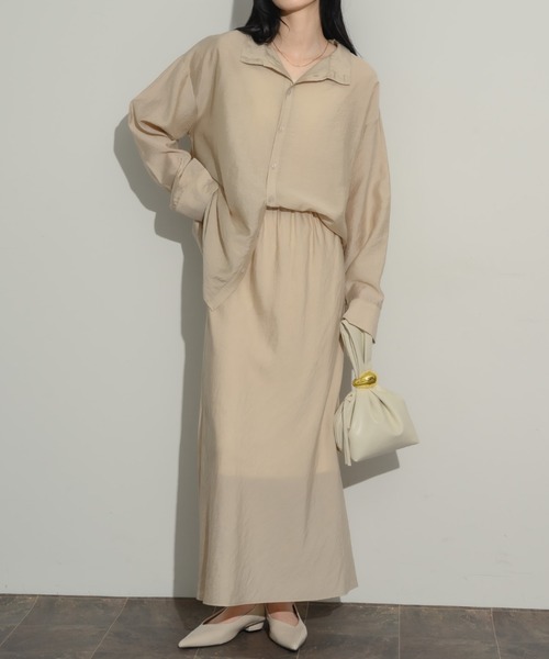 NEUNA（ヌナ）の「2wayワッシャーブラウス（シャツ/ブラウス・レディース・ベージュ/アイボリー・FREE）」の15枚目の写真