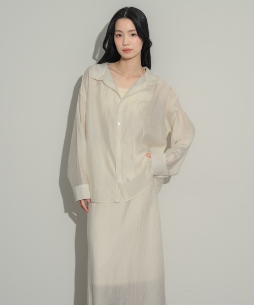 NEUNA（ヌナ）の「2wayワッシャーブラウス（シャツ/ブラウス・レディース・ベージュ/アイボリー・FREE）」の12枚目の写真