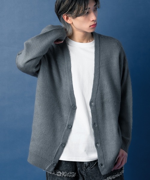 improves(インプローブス)の「モヘアタッチ ニット カーディガン(カーディガン/ボレロ・メンズ・ブラック/チャコール/ベージュ・LARGE/MEDIUM)」の1枚目の写真