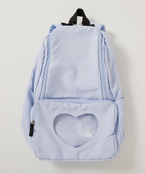devirock(デビロック)の「ミラー&クリアポケット ガールズリュック(バックパック/リュック・キッズ・ブルー系/イエロー/ピンク/グリーン/オフホワイト/バイオレット/ブラック・ONE SIZE)」の4枚目の写真