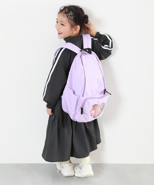 devirock(デビロック)の「ミラー&クリアポケット ガールズリュック(バックパック/リュック・キッズ・ブルー系/イエロー/ピンク/グリーン/オフホワイト/バイオレット/ブラック・ONE SIZE)」の8枚目の写真