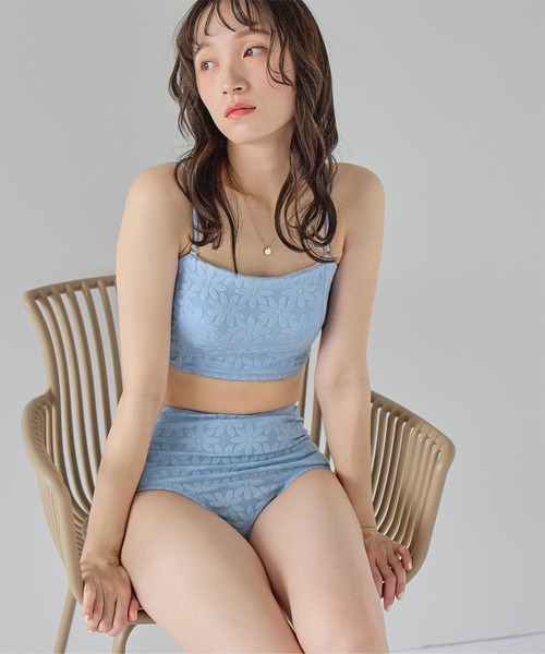 sea dress水着 SEA DRESS 水着 パイル地ショルダーギャザービキニ/水着