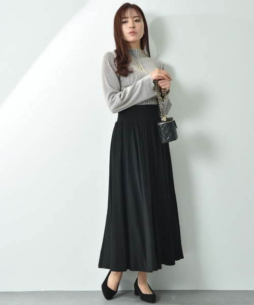 INTERPLANET（インタープラネット）の「ウエストゴムフレアースカート（スカート・レディース・イエロー/グレー/ブラック/ブルー/レッド・FREE）」の7枚目の写真