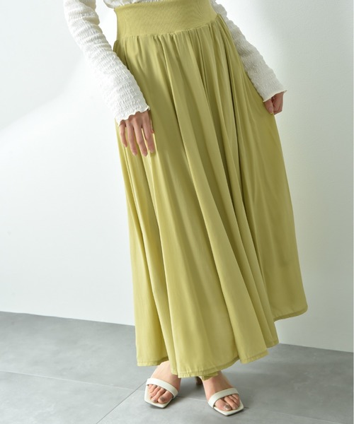 INTERPLANET（インタープラネット）の「ウエストゴムフレアースカート（スカート・レディース・イエロー/グレー/ブラック/ブルー/レッド・FREE）」の21枚目の写真