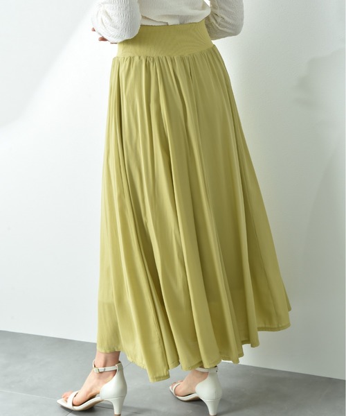 INTERPLANET（インタープラネット）の「ウエストゴムフレアースカート（スカート・レディース・イエロー/グレー/ブラック/ブルー/レッド・FREE）」の11枚目の写真