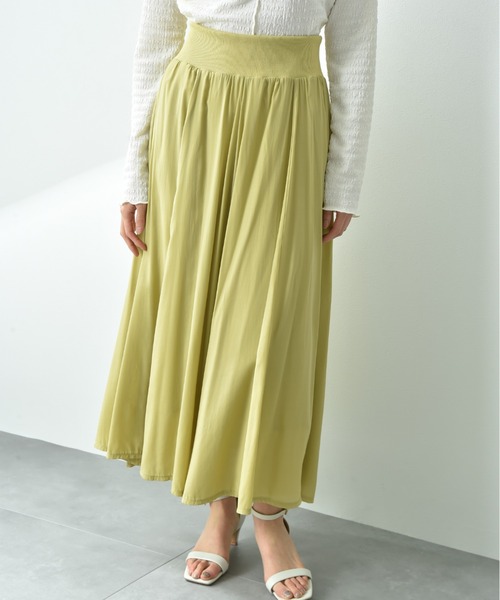 INTERPLANET（インタープラネット）の「ウエストゴムフレアースカート（スカート・レディース・イエロー/グレー/ブラック/ブルー/レッド・FREE）」の12枚目の写真