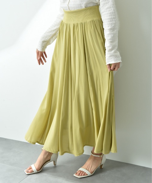 INTERPLANET（インタープラネット）の「ウエストゴムフレアースカート（スカート・レディース・イエロー/グレー/ブラック/ブルー/レッド・FREE）」の13枚目の写真