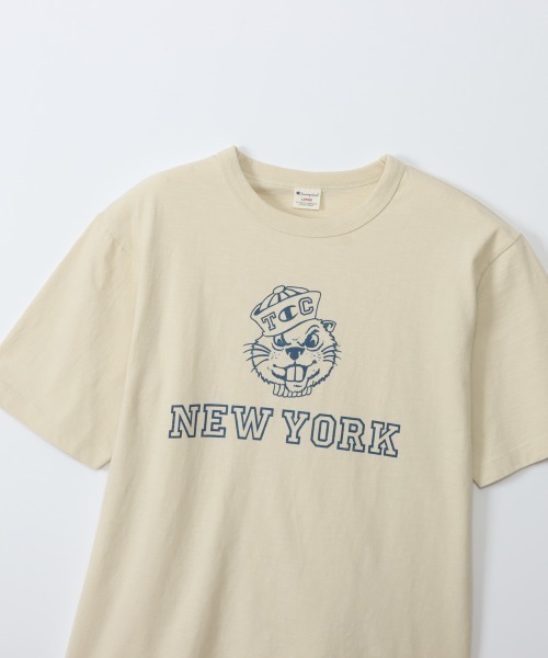 Champion（チャンピオン）の「Champion/チャンピオン   SHORT SLEEVE T-SHIRT C3-B334（Tシャツ/カットソー・メンズ・アイボリー/ブラック/ネイビー・M/L/XL）」の10枚目の写真