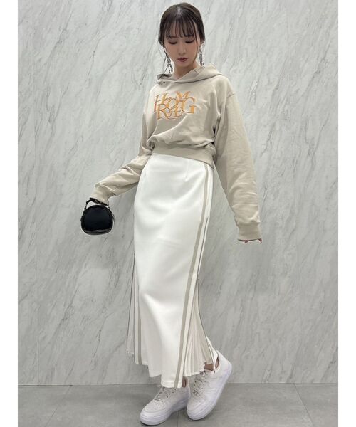 dazzlin（ダズリン）の「2wayサイドラインプリーツスカート（スカート・レディース・グリーン/ブルー/オフホワイト・FREE）」の8枚目の写真