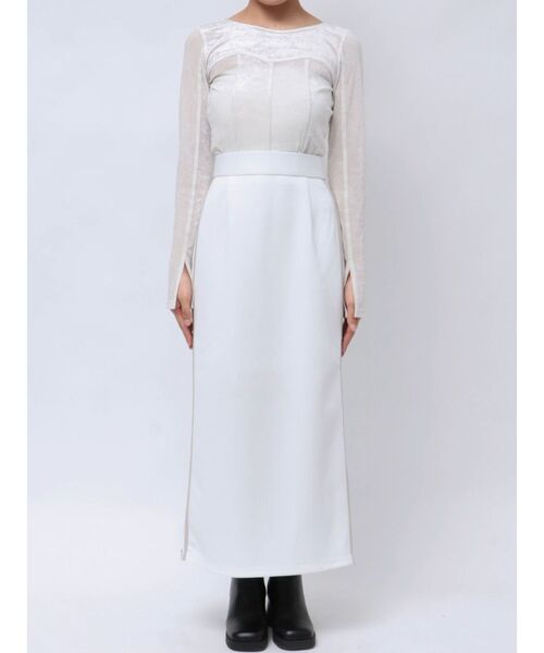 dazzlin（ダズリン）の「2wayサイドラインプリーツスカート（スカート・レディース・グリーン/ブルー/オフホワイト・FREE）」の17枚目の写真