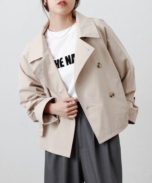 COLONY 2139（コロニートゥーワンスリーナイン）の「2WAYキャンディースリーブショートトレンチ（トレンチコート・レディース・ブラック/カーキ/ベージュ・FREE）」の22枚目の写真