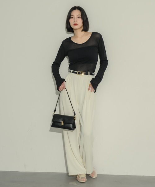 NEUNA(ヌナ)の「スクエアミニバッグ(ハンドバッグ・レディース・ブラック/ブラウン/アイボリー・FREE)」の22枚目の写真