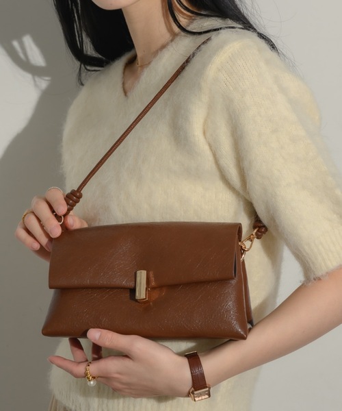 NEUNA(ヌナ)の「スクエアミニバッグ(ハンドバッグ・レディース・ブラック/ブラウン/アイボリー・FREE)」の19枚目の写真