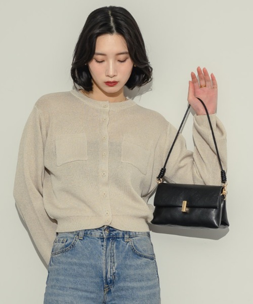 NEUNA(ヌナ)の「スクエアミニバッグ(ハンドバッグ・レディース・ブラック/ブラウン/アイボリー・FREE)」の14枚目の写真