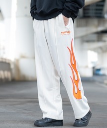 THRASHER | 【at】〔THRASHER/スラッシャー〕FLAME TRACK PANT ファイヤーパターン刺繍 トラックパンツ/ジャージ(その他パンツ)