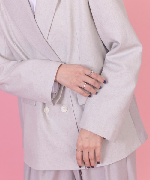 【極美品】Eimee Law バックプリーツジャケット バックプリーツ微配色ジャケット Eimee Law│Eimee Law