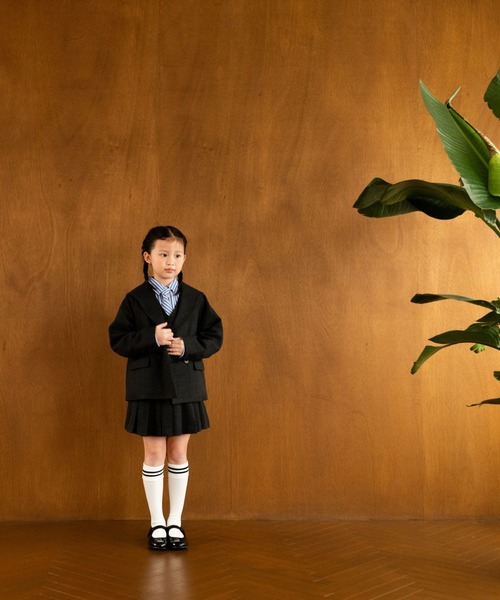 LOWRYS FARM(ローリーズファーム)の「メランジツイルセーラージャケット 241025(テーラードジャケット・キッズ・グレー/チャコールグレー/ブラウン・110cm/120cm/130cm/140cm/150cm)」の11枚目の写真