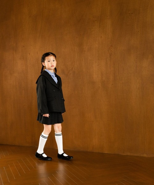 LOWRYS FARM(ローリーズファーム)の「メランジツイルセーラージャケット 241025(テーラードジャケット・キッズ・グレー/チャコールグレー/ブラウン・110cm/120cm/130cm/140cm/150cm)」の16枚目の写真