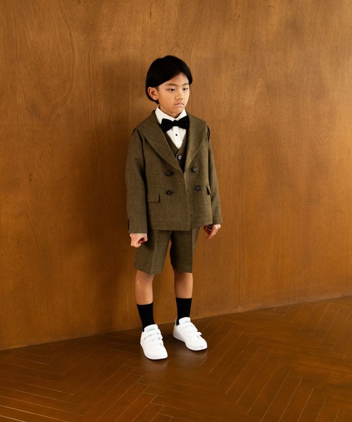 LOWRYS FARM(ローリーズファーム)の「メランジツイルセーラージャケット 241025(テーラードジャケット・キッズ・グレー/チャコールグレー/ブラウン・110cm/120cm/130cm/140cm/150cm)」の20枚目の写真