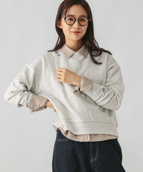 セール】裏毛レタード刺繍プルオーバー/289008（スウェット）｜GLOBAL