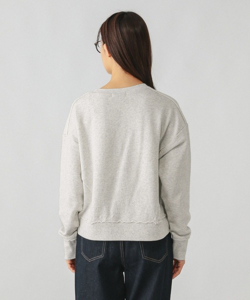 OUR 柔らか裏毛のボーダープルオーバー（グレー）　アワーホーム　限定 OURHOME 柔らか裏毛のボーダープルオーバー（グレー） アワー