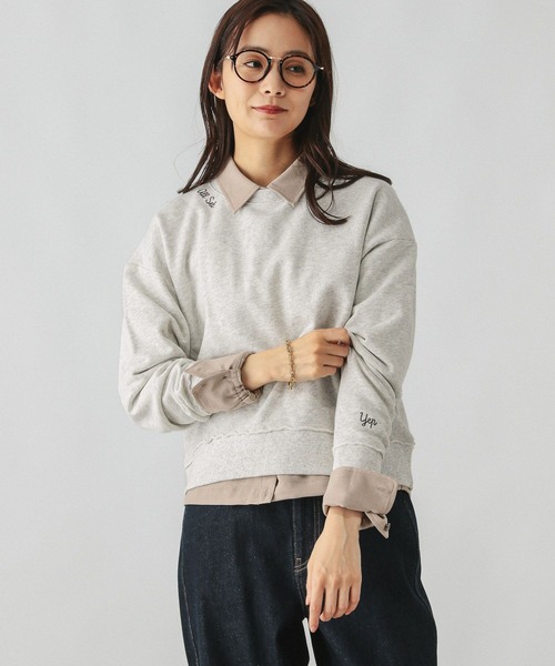 セール】裏毛レタード刺繍プルオーバー/289008（スウェット）｜GLOBAL