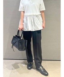 後ろゴムセンタープレステーパードパンツ【手洗い可能】