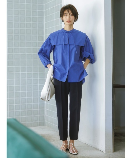 Mila Owen（ミラオーウェン）の「後ろゴムセンタープレステーパードパンツ【手洗い可能】（その他パンツ・レディース・チェック/ターコイズブルー/オフホワイト/ブラック/ダークネイビー/ライトピンク/その他/ピンク・2/1/00/0）」の21枚目の写真